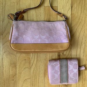 Coach purse and matching wallet